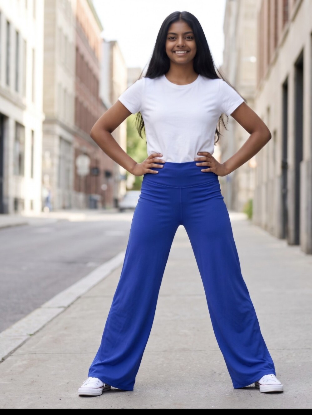 Cynthia Rowley Women's Blue Pull-On Yoga Pants Solid Stretch Knit Size S